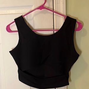 Shein Black Crop Top with Cut out